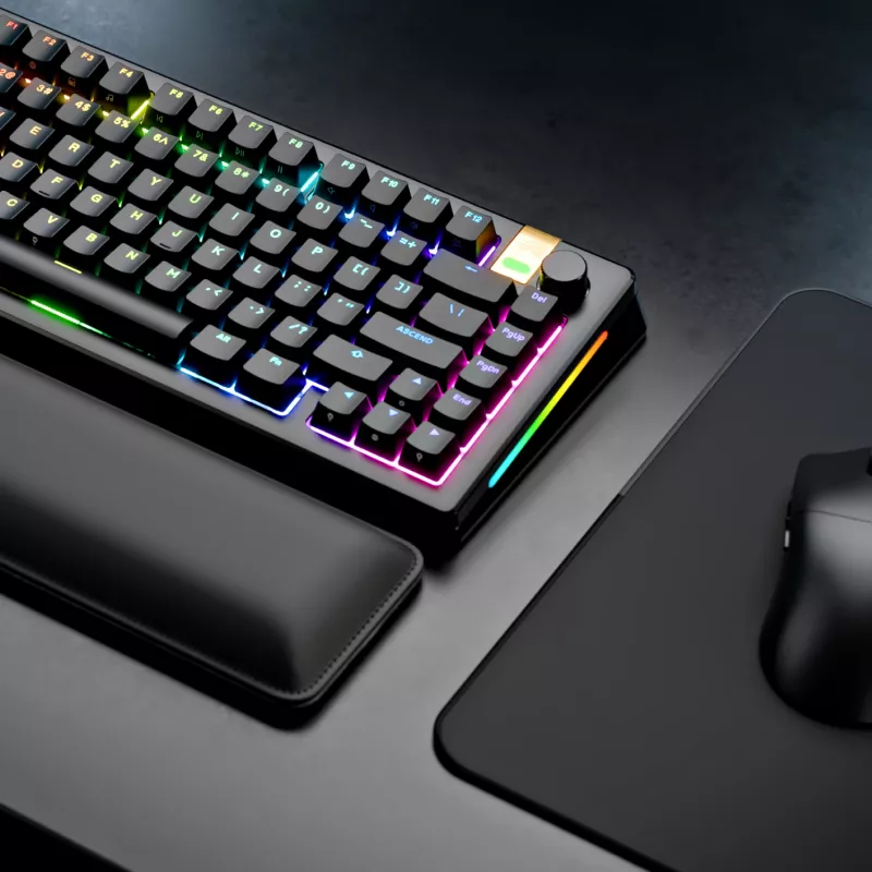Mehāniska spēļu tastatūra GLORIOUS GMMK 3 PRO HE 75% Wireless RF + Bluetooth, RGB, US QWERTY, melna