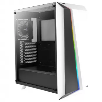 PC Case Aerocool Cylon Pro Tempered Glass Midi Tower balta