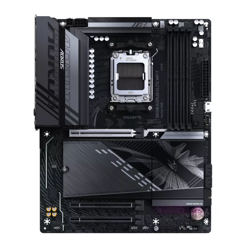 Mātesplate GIGABYTE B850 AORUS ELITE WIFI7 — AMD B850, Socket AM5, ATX, DDR5, 4x DIMM, 256GB, Wi‑Fi 7, 2.5Gb LAN