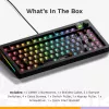 Mehāniskā tastatūra GLORIOUS GMMK 3 75% Barebones, vadu USB, RGB, melna