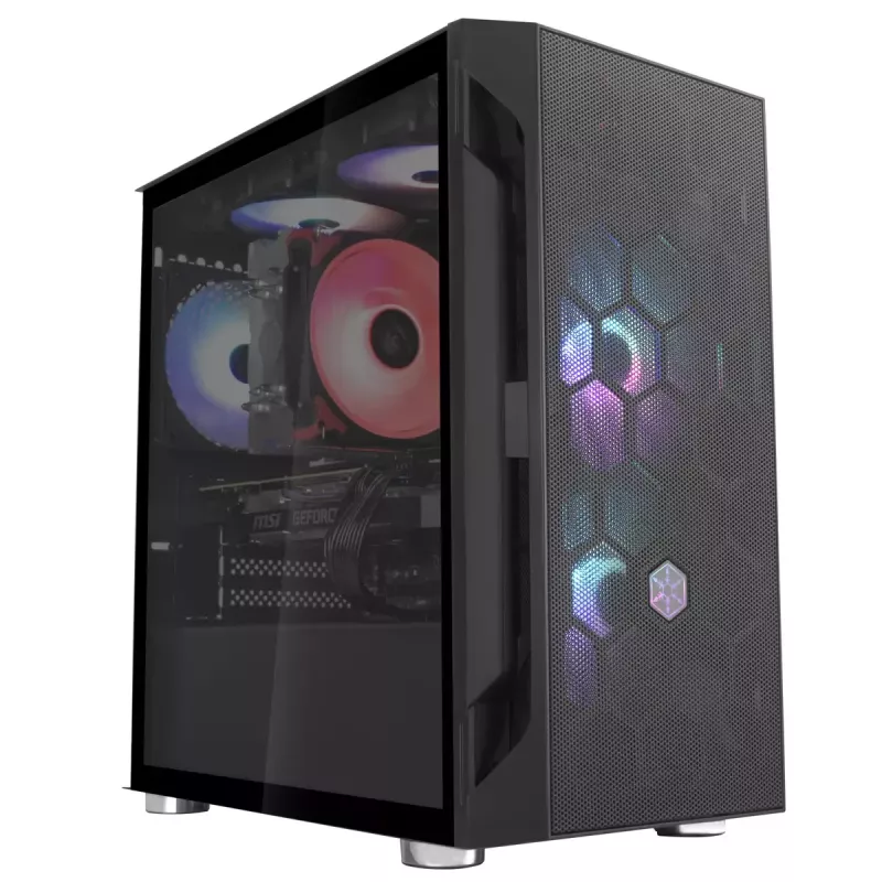 PC korpuss Silverstone FARA H1M Micro Tower melns