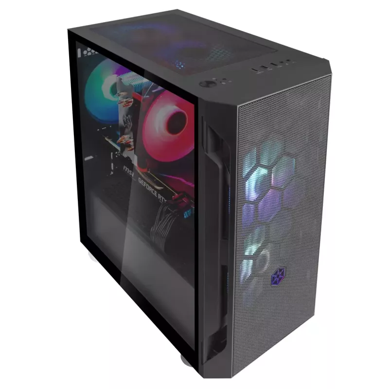 PC korpuss Silverstone FARA H1M Micro Tower melns