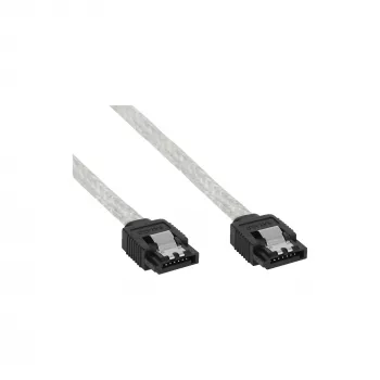 InLine SATA 6Gb/s apaļais vads ar fiksatoriem, 0,5 m