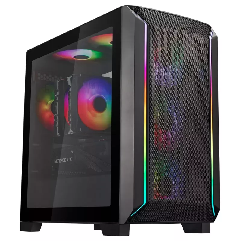 PC korpuss Silverstone FARA 312Z Midi Tower melns