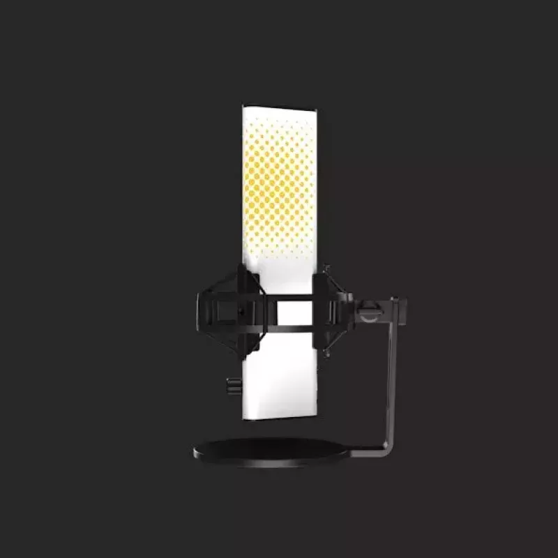 PC mikrofons Endgame Gear XSTRM — vadu USB, jutība -36 dB, 20–20000 Hz, skārienvadība, 2 m kabelis, melns/baltk