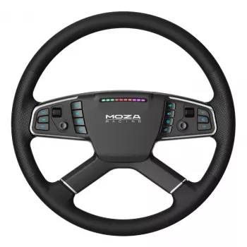 Moza Racing TSW Stūre, Stūre, PC, Vadu un bezvadu, Melna, Alumīnijs, Mākslīgā āda, Polimērs, Kabelis