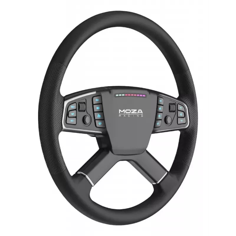 Moza Racing TSW Stūre, Stūre, PC, Vadu un bezvadu, Melna, Alumīnijs, Mākslīgā āda, Polimērs, Kabelis