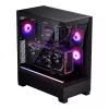 Phanteks XT View Tower Melns — Midi-Tower, rūdīts stikls, RGB, atbalsta ATX/EATX/Micro-ATX/Mini-ITX, GPU līdz 41.5 cm, CPU dzesētājs 184 mm
