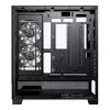 Phanteks XT View Tower Melns — Midi-Tower, rūdīts stikls, RGB, atbalsta ATX/EATX/Micro-ATX/Mini-ITX, GPU līdz 41.5 cm, CPU dzesētājs 184 mm