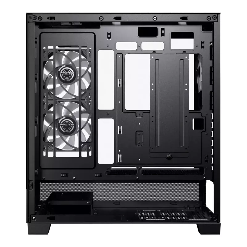 Phanteks XT View Tower Melns — Midi-Tower, rūdīts stikls, RGB, atbalsta ATX/EATX/Micro-ATX/Mini-ITX, GPU līdz 41.5 cm, CPU dzesētājs 184 mm