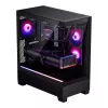 Phanteks XT View Tower Melns — Midi-Tower, rūdīts stikls, RGB, atbalsta ATX/EATX/Micro-ATX/Mini-ITX, GPU līdz 41.5 cm, CPU dzesētājs 184 mm