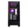 Phanteks XT View Tower Melns — Midi-Tower, rūdīts stikls, RGB, atbalsta ATX/EATX/Micro-ATX/Mini-ITX, GPU līdz 41.5 cm, CPU dzesētājs 184 mm