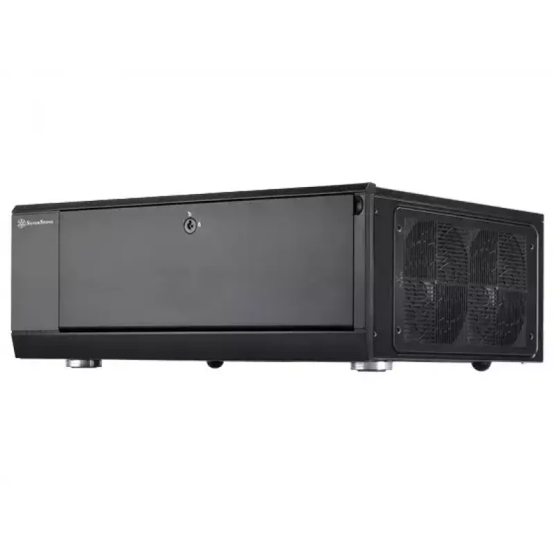 PC korpuss Silverstone GD10 HTPC Melns