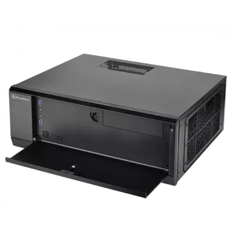 PC korpuss Silverstone GD10 HTPC Melns