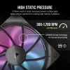 Fan Corsair iCUE LINK RX140 RGB 14 cm melns 300-1700 RPM magnētiskais gultnis