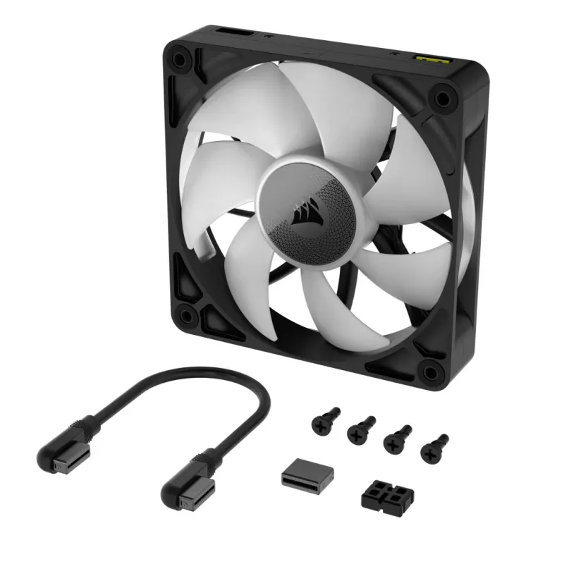 Fan Corsair iCUE LINK RX140 RGB 14 cm melns 300-1700 RPM magnētiskais gultnis