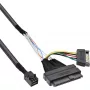 InLine U.2 savienojuma kabelis, SSD ar U.2 (SFF-8639) uz SFF-8643 + barošana, 0.5m
