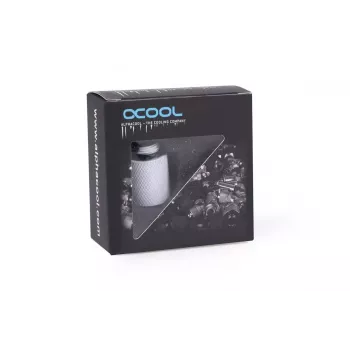 Šļūtenes savienotājs Alphacool 17568 Balts 1/4 collas vītne 20 mm dziļums