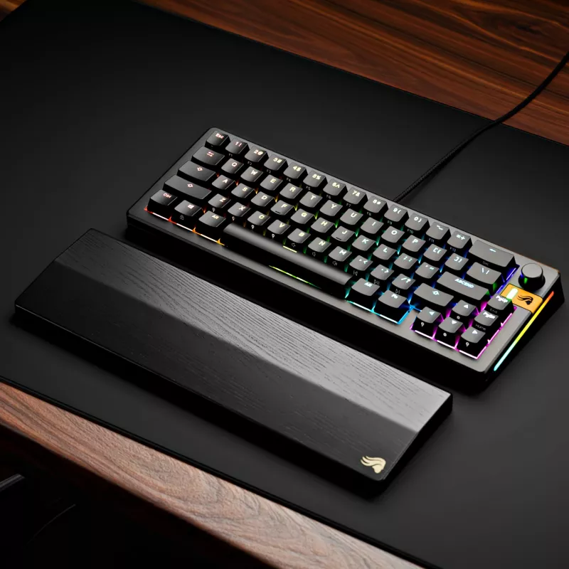 Glorious Gaming GMMK 3 HE 65% salikts vadu melns - US, vadu, USB, mehāniska, QWERTY, RGB LED, melna