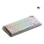 Mehāniskā tastatūra GLORIOUS GMMK 3 PRO 75% Prebuilt Wireless, USB + RF + Bluetooth, QWERTY, sudraba krāsā