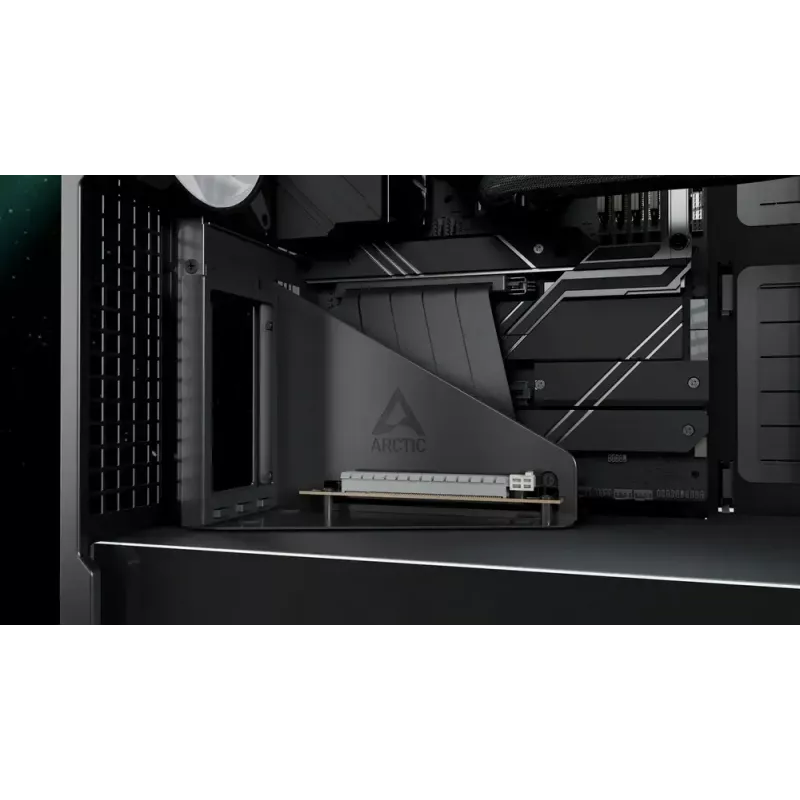ARCTIC Xtender VG (Black) Premium E-ATX datora korpuss ar vertikālu GPU montāžu
