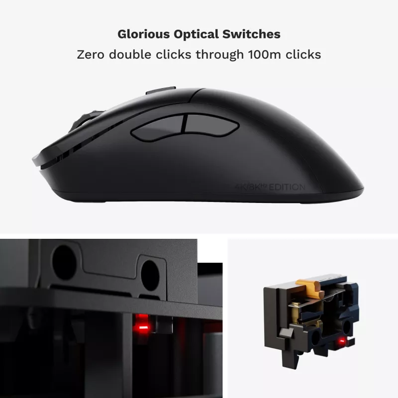 Glorious Gaming Glorious Model D 2 PRO Wireless - 1K Polling - Melns
