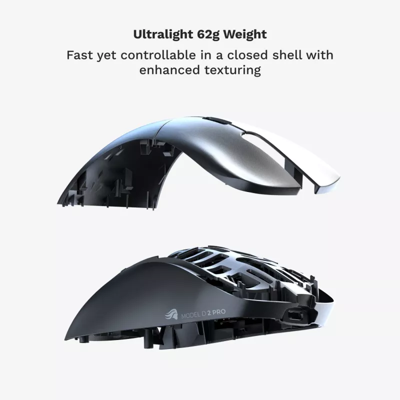 Glorious Gaming Glorious Model D 2 PRO Wireless - 1K Polling - Melns