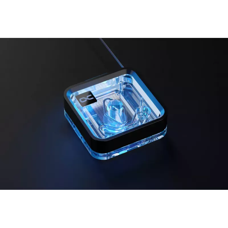 Ūdens bloks Alphacool Core 1 LT Aurora Acrylic Copper Nickel Melns Transparent