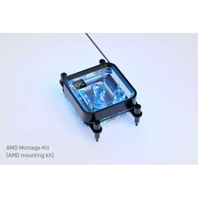Ūdens bloks Alphacool Core 1 LT Aurora Acrylic Copper Nickel Melns Transparent