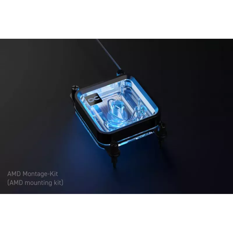 Ūdens bloks Alphacool Core 1 LT Aurora Acrylic Copper Nickel Melns Transparent