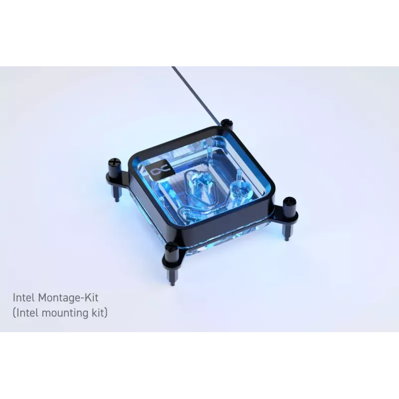 Ūdens bloks Alphacool Core 1 LT Aurora Acrylic Copper Nickel Melns Transparent