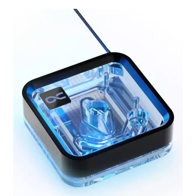 Ūdens bloks Alphacool Core 1 LT Aurora Acrylic Copper Nickel Melns Transparent