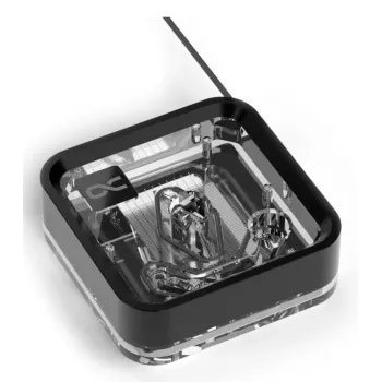 Ūdens bloks Alphacool Core 1 LT Aurora Acrylic Copper Nickel Melns Transparent
