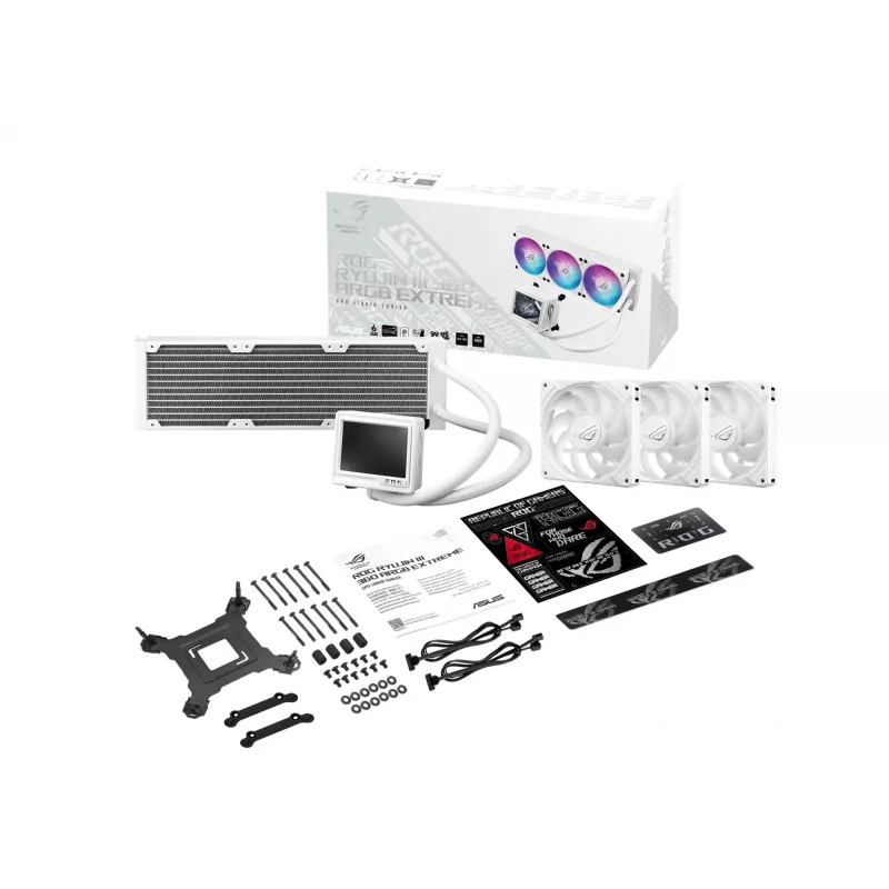 ASUS ROG RYUJIN III 360 ARGB EXTREME WHT Procesora daudzfunkciju šķidruma dzesētājs 12 cm Balts 1 gab.
