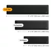 Plaukstas balsts GLORIOUS audums 100 mm melns tastatūrām — GLO-KB-ACC-WR-CLTH-100-BLK