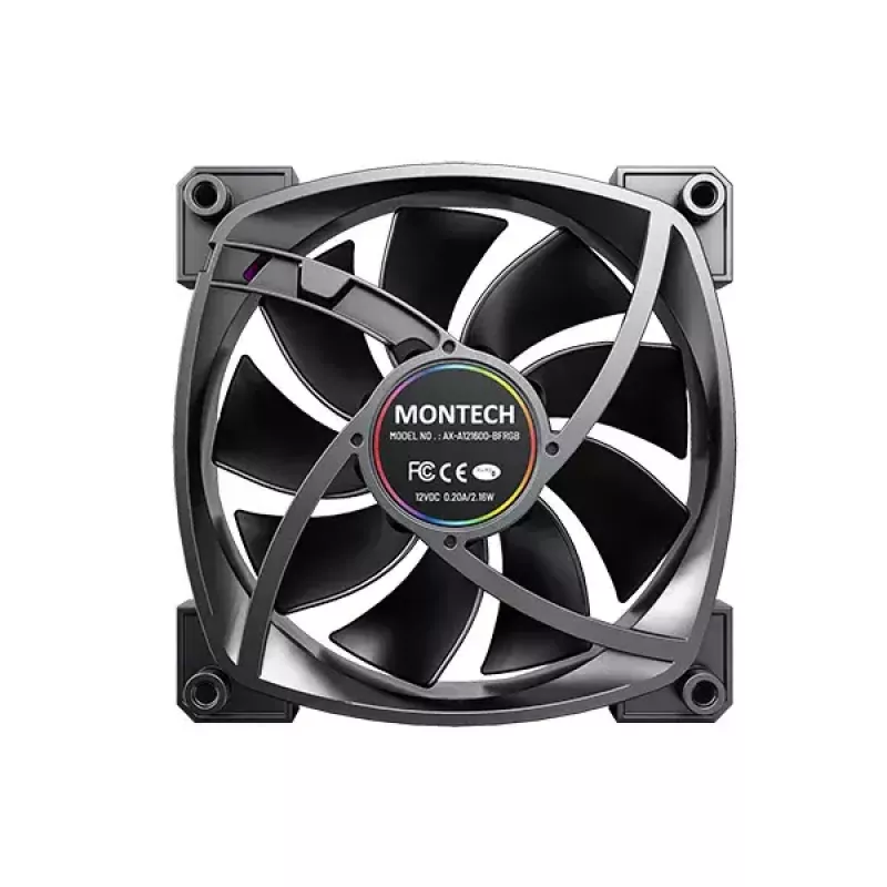 Ventilatora modulis Montech AX120 PWM 120mm 12V Melns 3-pin 4-pin