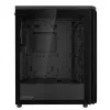 PC korpuss ASUS ProArt PA401 Wood TG PWM Tower Melns — ATX, rūdīts stikls, 2x160 mm priekšējie ventilatori, USB-C, atbalsta GPU līdz 31,5 cm