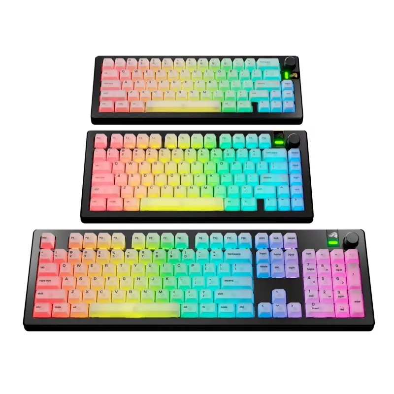 Atslēgu vāciņi GLORIOUS Polychroma V2 RGB US izkārtojums — rezerves komplekts mehāniskajām tastatūrām