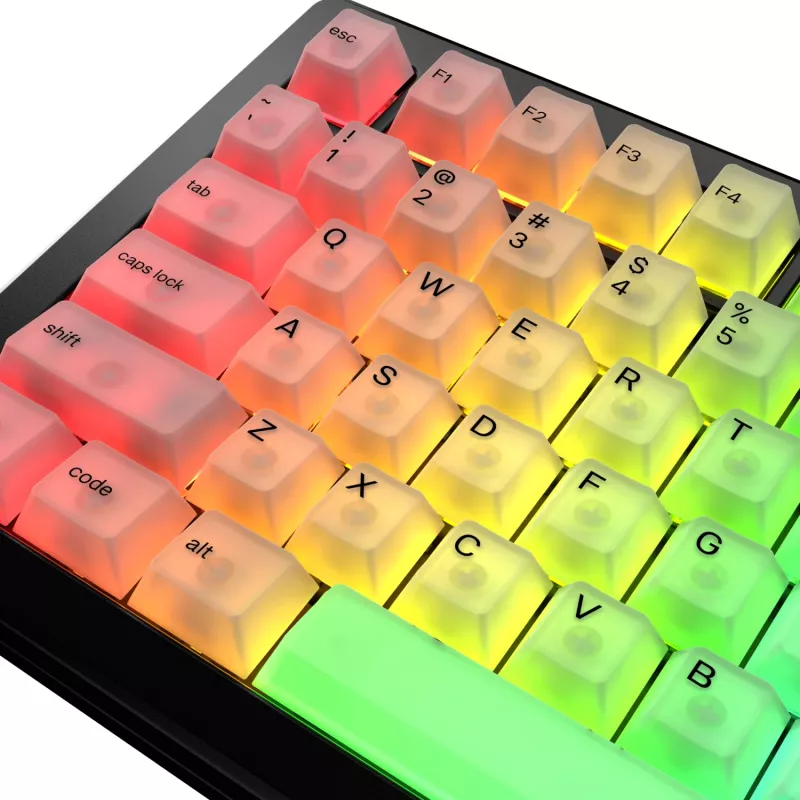 Atslēgu vāciņi GLORIOUS Polychroma V2 RGB US izkārtojums — rezerves komplekts mehāniskajām tastatūrām