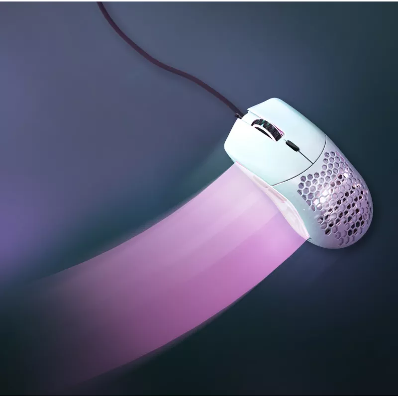 Glorious Gaming Glorious Model O- pele parastā (balta), labās rokas, optiskā, USB A tipa, 3200 DPI, balta