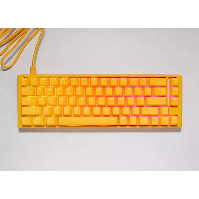 Ducky One 3 dzeltena SF tastatūra spēlēm USB QWERTY mehāniskā RGB