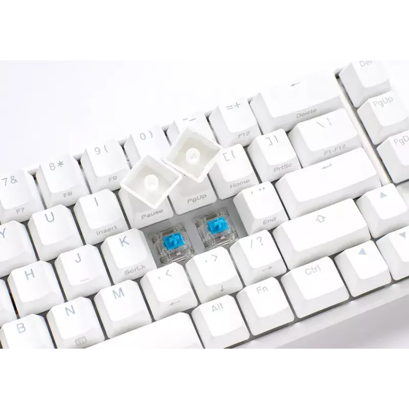 Ducky One 3 Classic Pure balta SF tastatūra spēlēm USB mehāniskā 67 taustiņi RGB