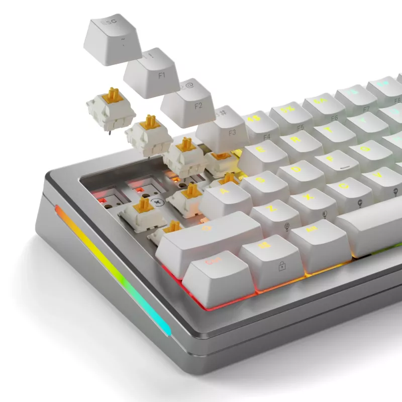 Mehāniskie tastatūras slēdži GLORIOUS Glorious Panda Tactile – 36 gab., polikarbonāts, caurspīdīgi dzelteni
