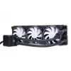 Universāls šķidruma dzesētājs Alphacool 13074 — 120 mm ventilatori, 3 ventilatori, 2500 RPM, 40 cm caurules, vara radiators, multi-LED, melns