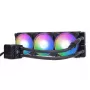 Universāls šķidruma dzesētājs Alphacool 13074 — 120 mm ventilatori, 3 ventilatori, 2500 RPM, 40 cm caurules, vara radiators, multi-LED, melns