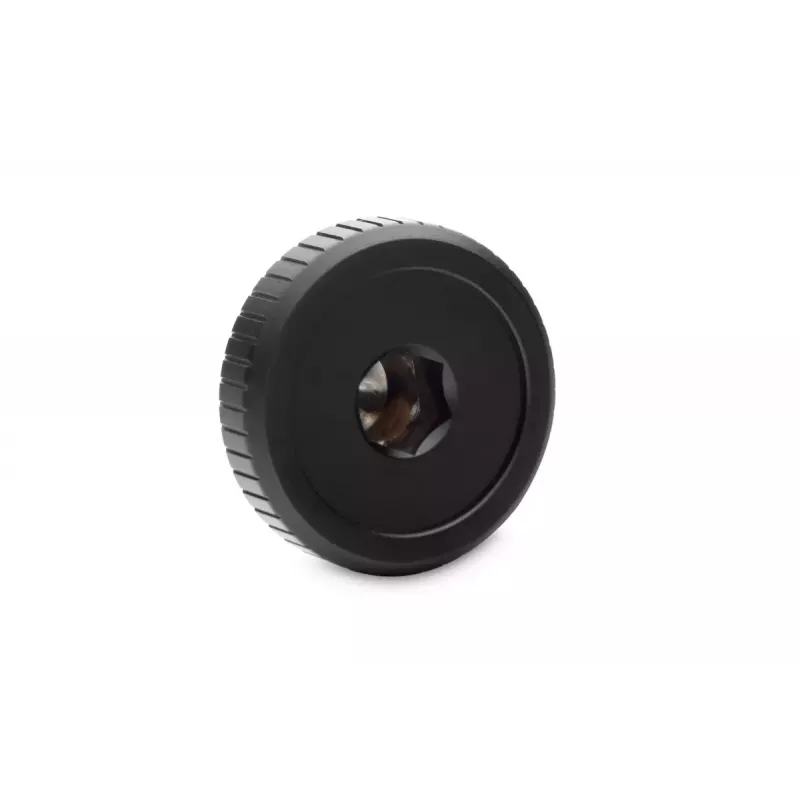 Kontaktdakša EKWB EK-Quantum Torque Plug — misiņš, melns/sudrabains, Ø 23 mm, augstums 5,5 mm
