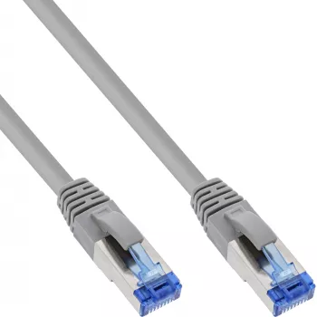 InLine komutācijas kabelis S/FTP PiMF Cat.6A bez halogēna 500MHz pelēks 1.5m