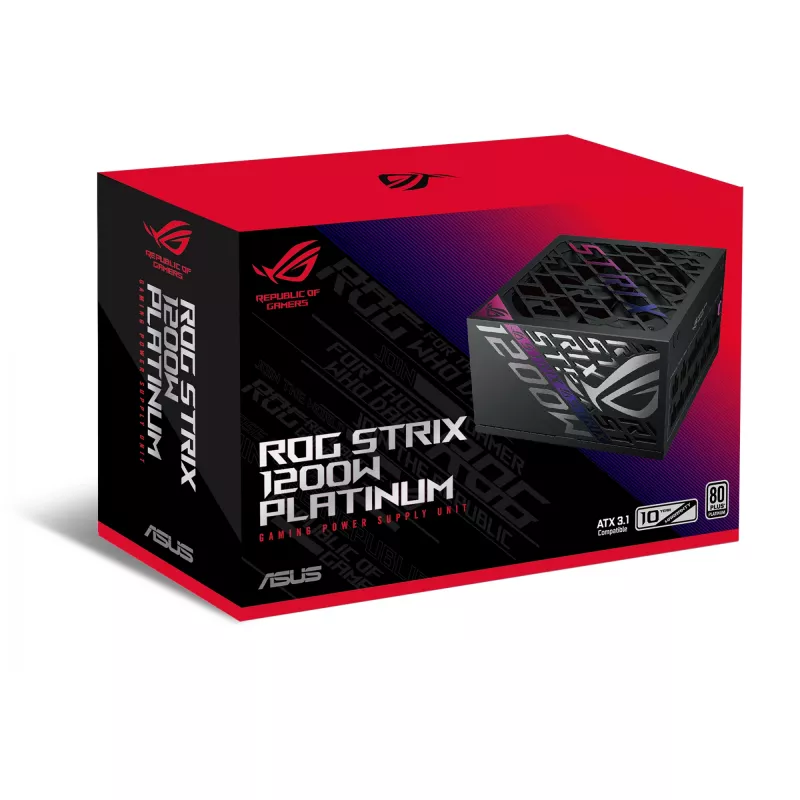 ASUS ROG-STRIX-1200P-GAMING barošanas bloks 1200 W 20+4 kontaktu ATX ATX Melns