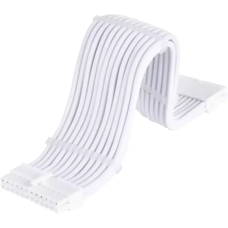 Barošanas avota pagarinātāja kabelis SILVERSTONE 24 kontaktu ATX SST-PP07E-MBW-V2 30 cm balts