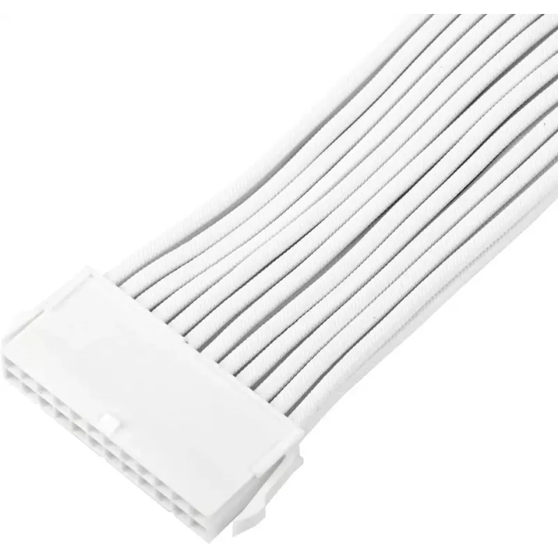 Barošanas avota pagarinātāja kabelis SILVERSTONE 24 kontaktu ATX SST-PP07E-MBW-V2 30 cm balts